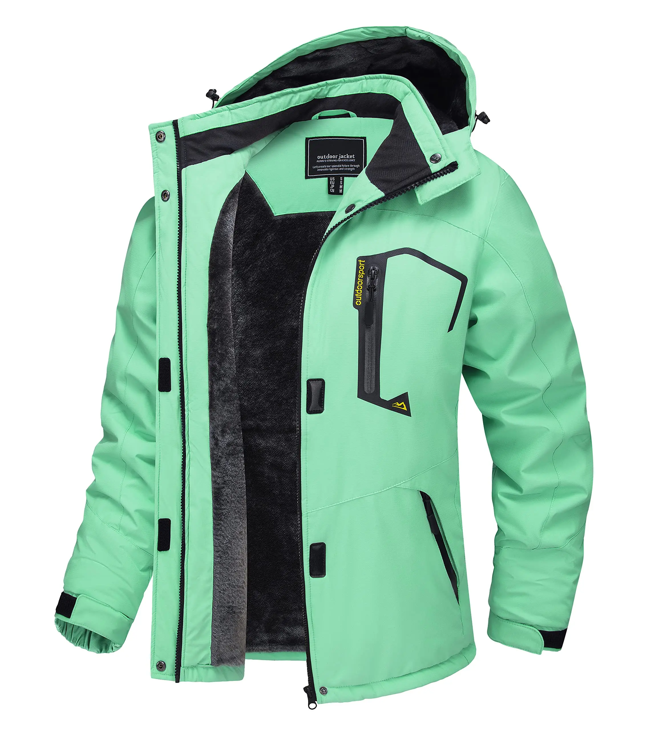 Chaqueta de esquí y snowboard impermeable para mujer, térmica, de forro polar grueso, - Imagen 26