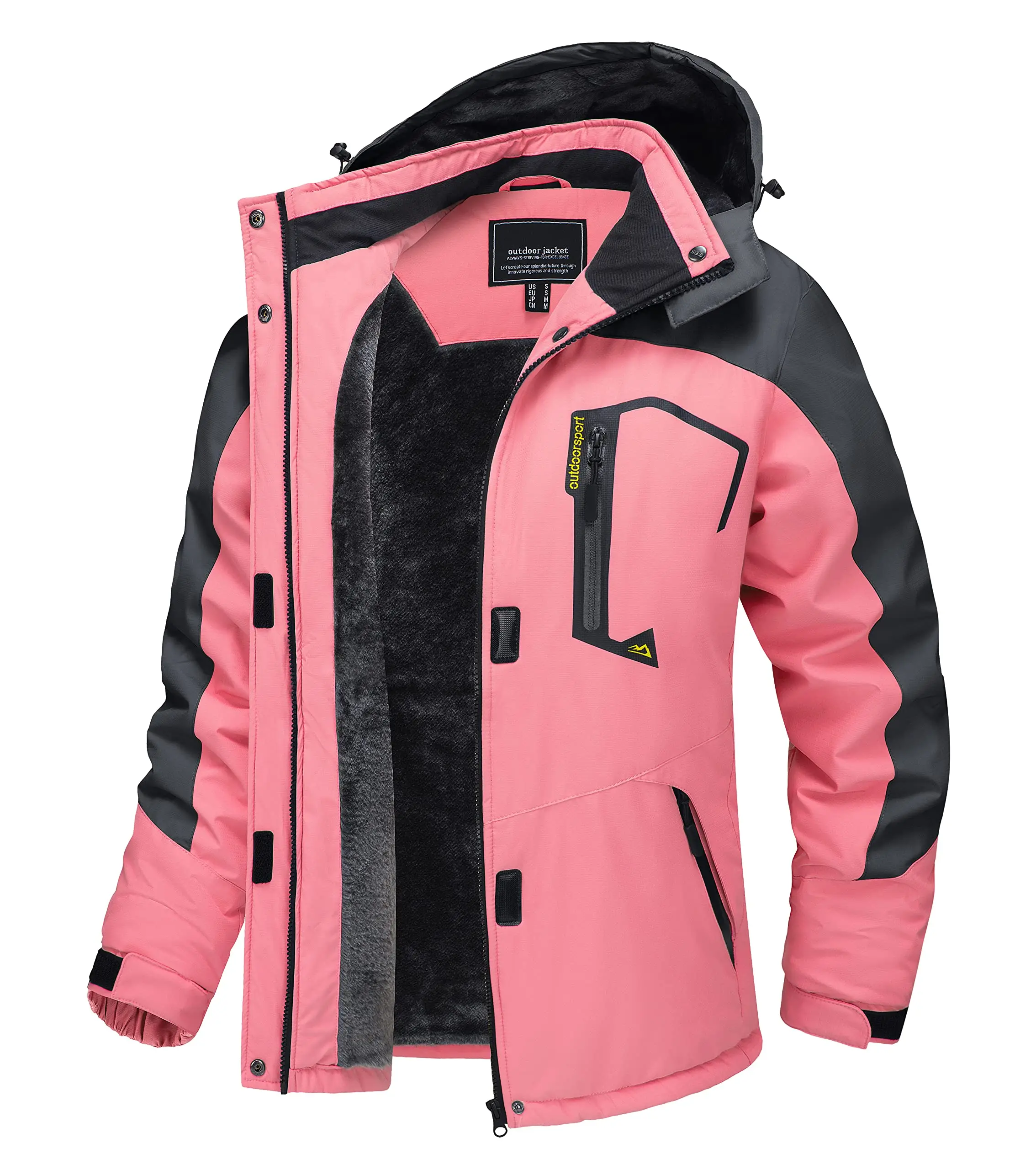 Chaqueta de esquí y snowboard impermeable para mujer, térmica, de forro polar grueso, - Imagen 7