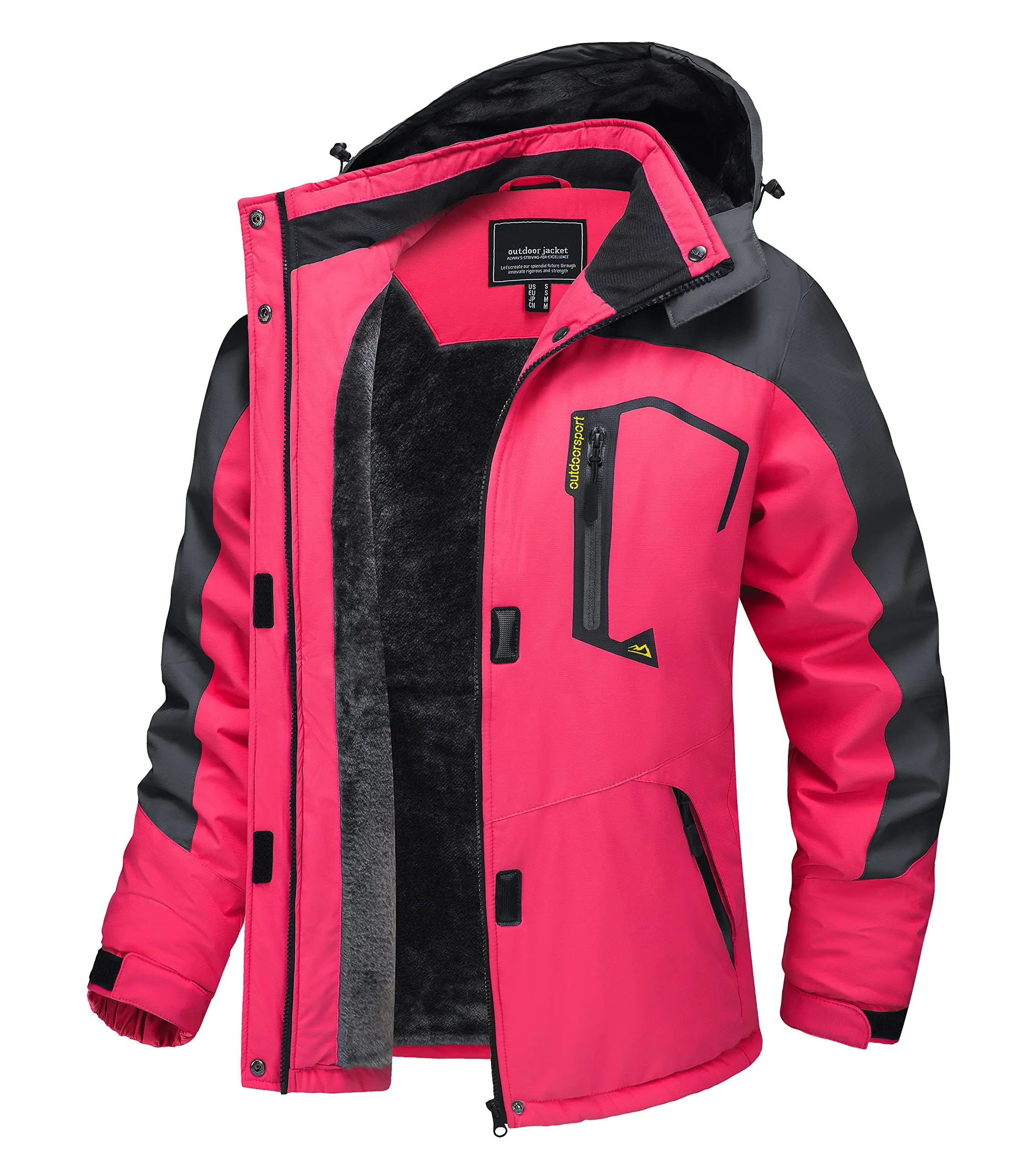 Chaqueta de esquí y snowboard impermeable para mujer, térmica, de forro polar grueso, - Imagen 12