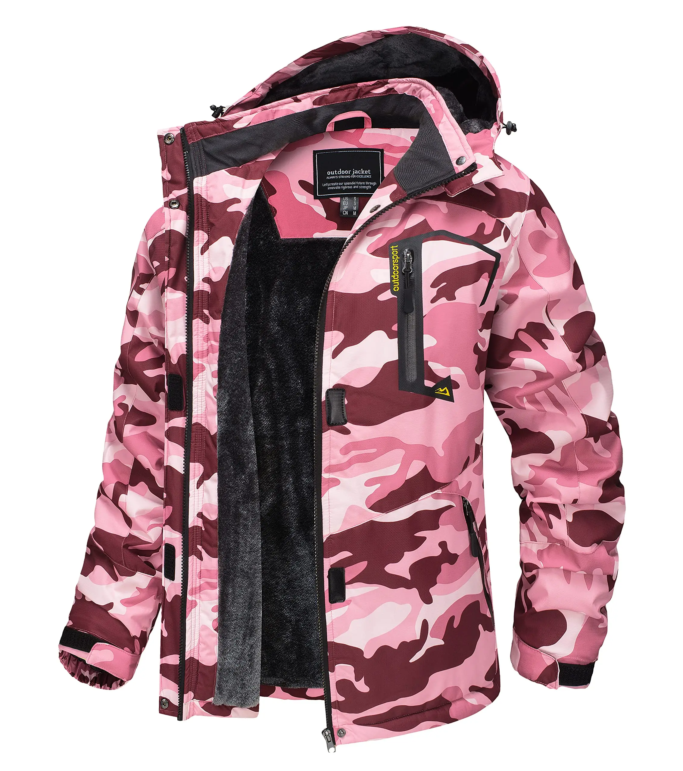 Chaqueta de esquí y snowboard impermeable para mujer, térmica, de forro polar grueso, - Imagen 21