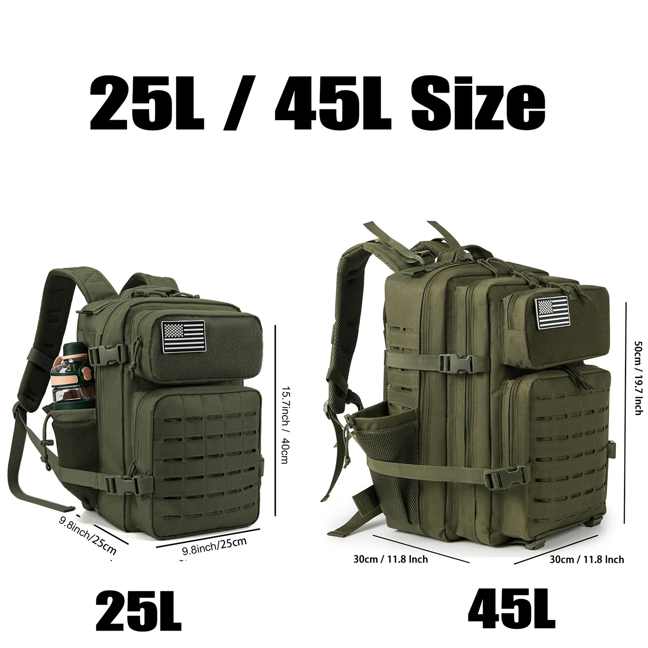 Mochila de senderismo de 25L/45L, - Imagen 11