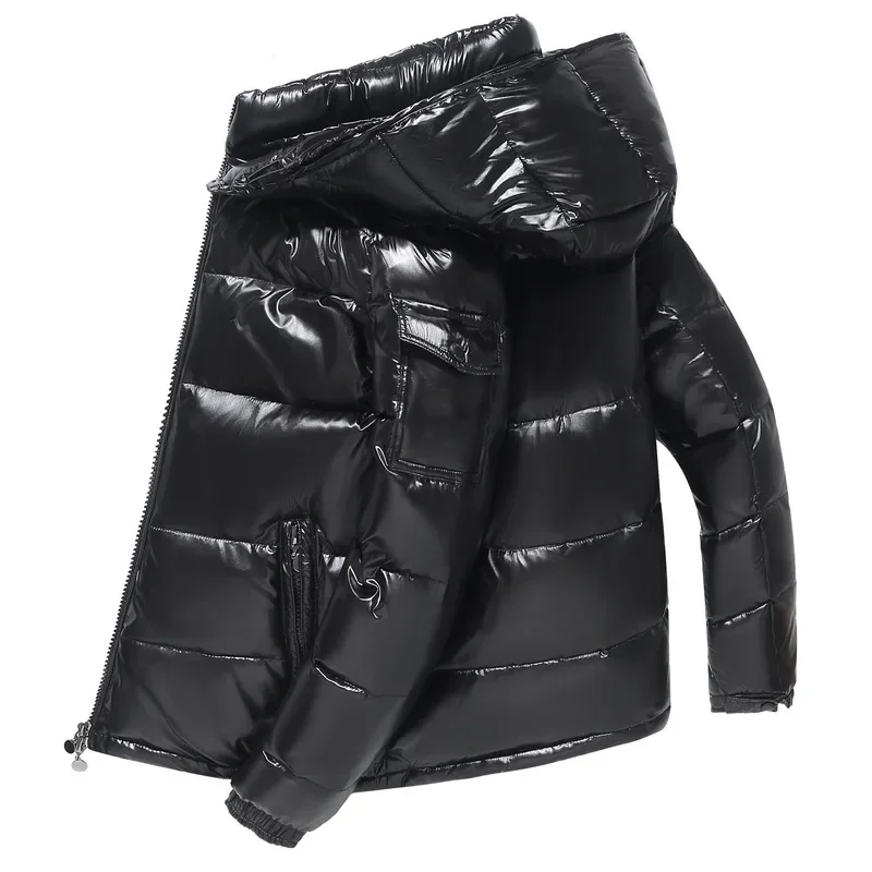 Chaqueta de plumón corta impermeable hombre, Parka ligera de plumón de pato para esquí en nieve, - Imagen 3
