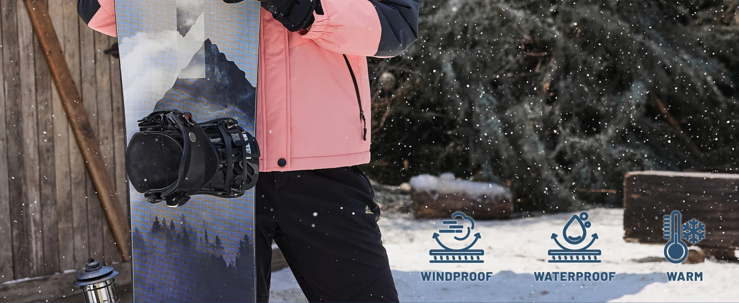 Chaqueta de esquí y snowboard impermeable para mujer, térmica, de forro polar grueso, - Imagen 31