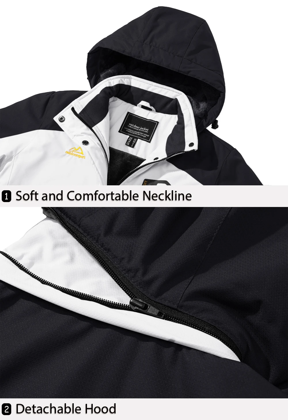 Chaqueta de esquí y snowboard impermeable para mujer, térmica, de forro polar grueso, - Imagen 41