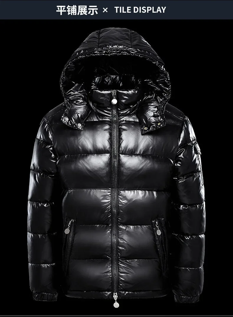 Chaqueta de plumón corta impermeable hombre, Parka ligera de plumón de pato para esquí en nieve, - Imagen 12