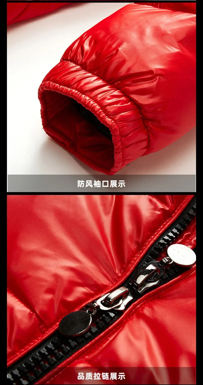 Chaqueta de plumón corta impermeable hombre, Parka ligera de plumón de pato para esquí en nieve, - Imagen 19