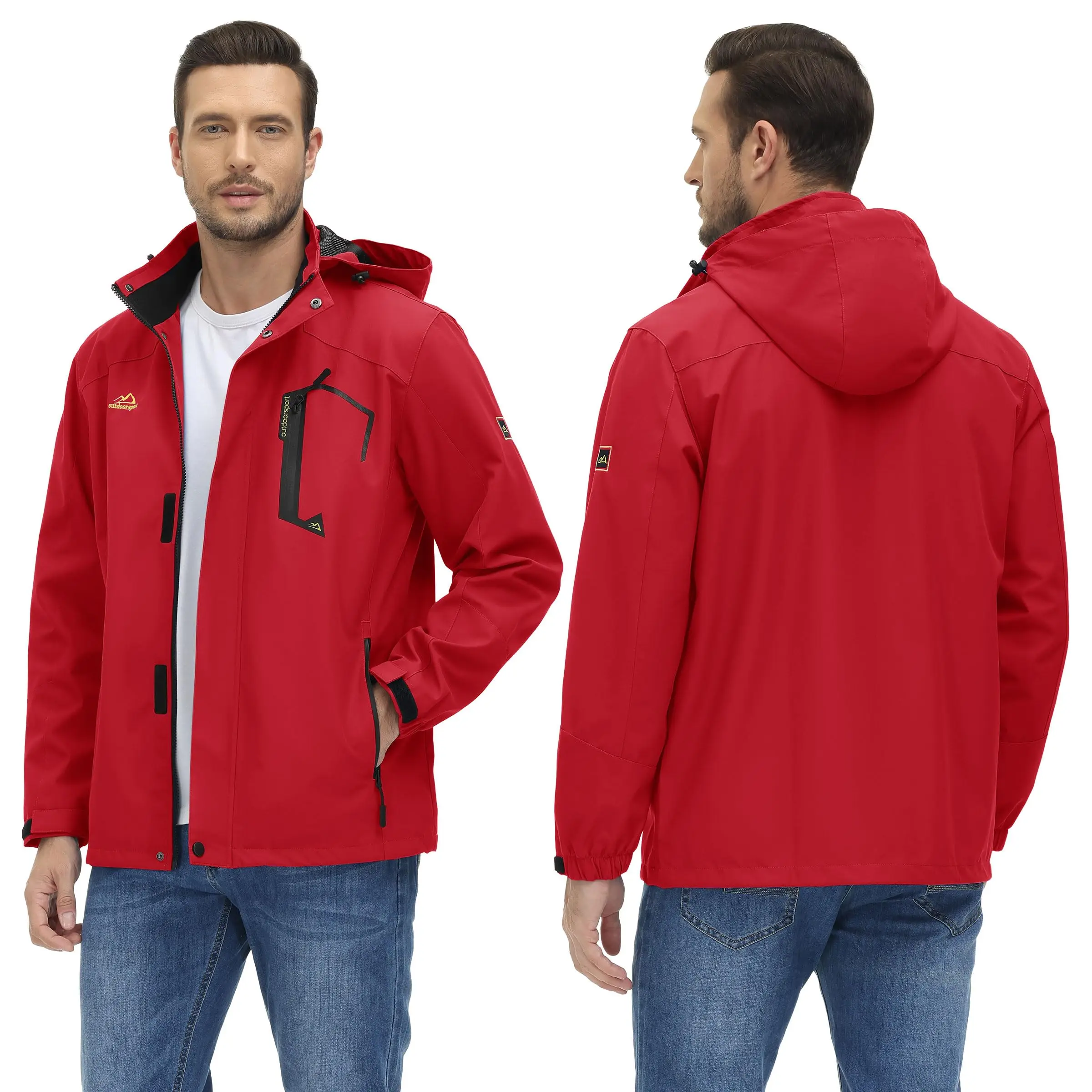 Chaqueta ligera para hombre, cortavientos de malla forrada, impermeable, para lluvia, pesca al aire libre, senderismo, primavera y otoño - Imagen 42