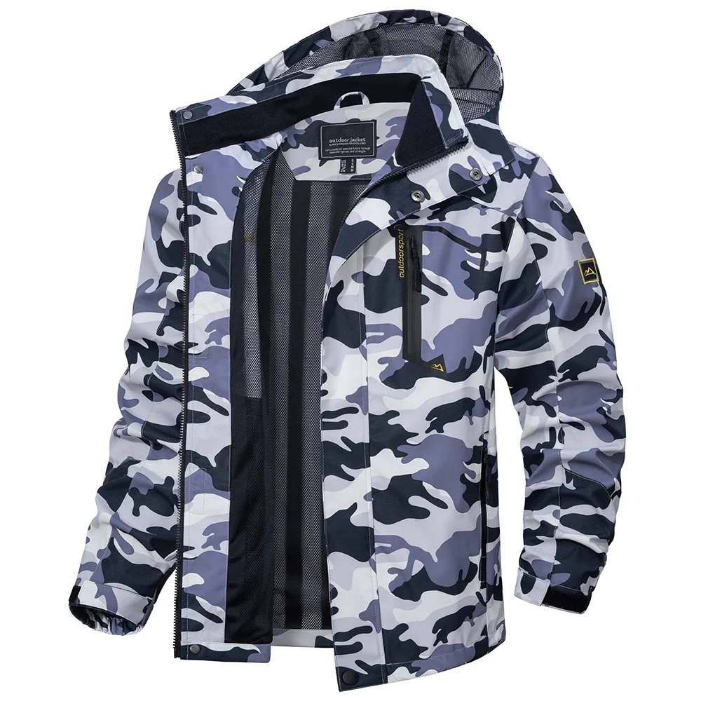 Chaqueta ligera para hombre, cortavientos de malla forrada, impermeable, para lluvia, pesca al aire libre, senderismo, primavera y otoño - Imagen 32