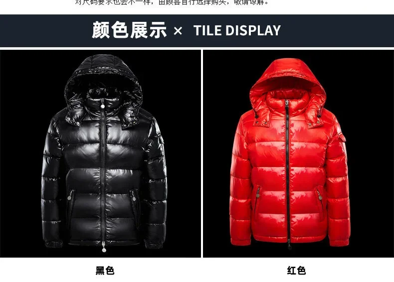 Chaqueta de plumón corta impermeable hombre, Parka ligera de plumón de pato para esquí en nieve, - Imagen 9