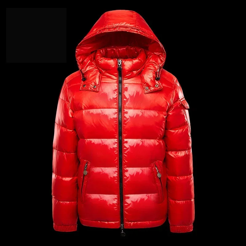 Chaqueta de plumón corta impermeable hombre, Parka ligera de plumón de pato para esquí en nieve, - Imagen 2