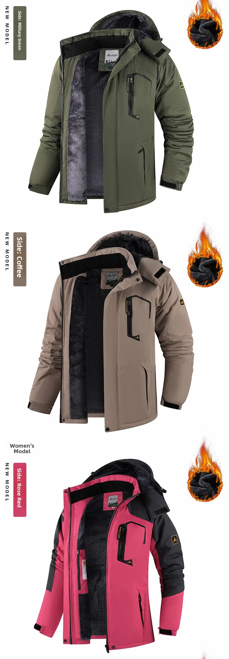 Chaqueta unisex de algodón, cortavientos, transpirable, para actividades al aire libre, - Imagen 37