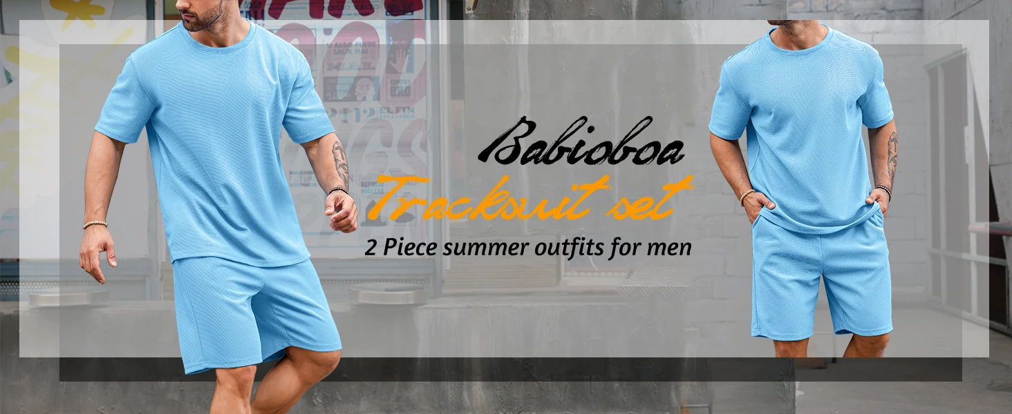 Camiseta y shorts de cuello redondo, cómodos y transpirables, con estampado de letras y estampado urbano para hombre. - Imagen 20
