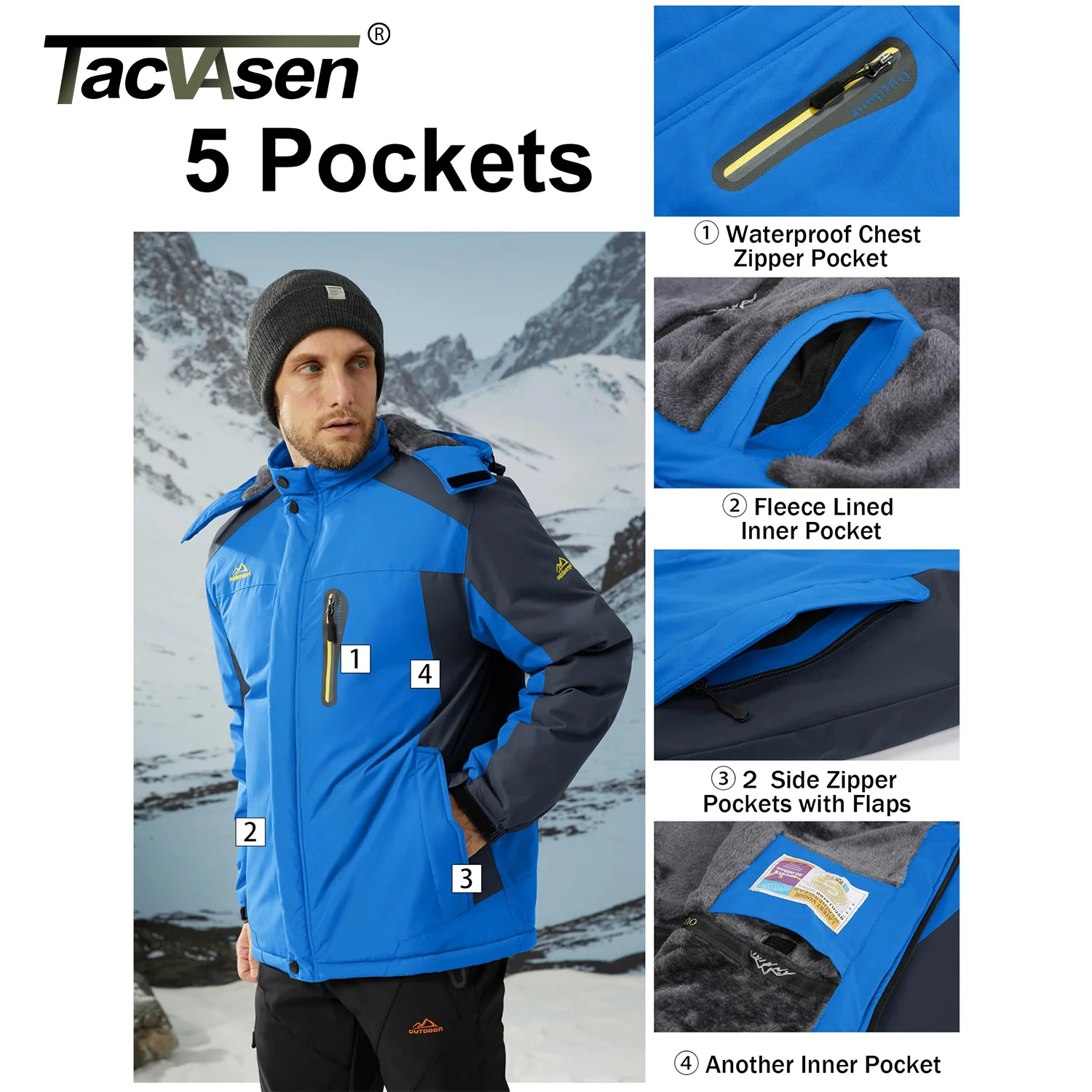 Chaqueta parka impermeable Hombre - Imagen 2