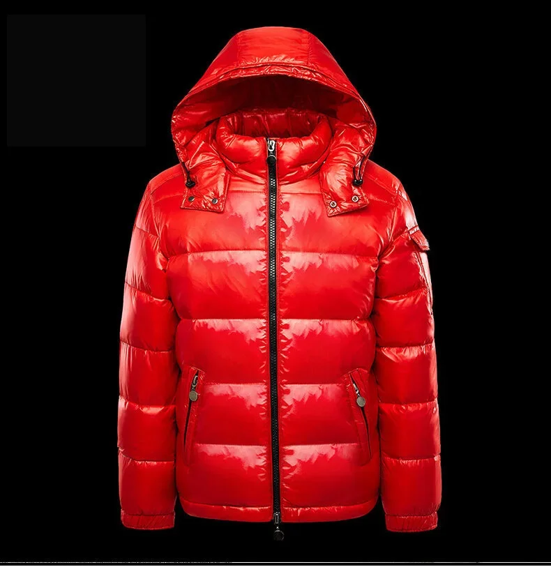 Chaqueta de plumón corta impermeable hombre, Parka ligera de plumón de pato para esquí en nieve, - Imagen 8