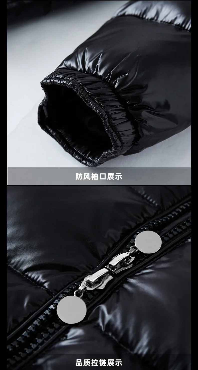 Chaqueta de plumón corta impermeable hombre, Parka ligera de plumón de pato para esquí en nieve, - Imagen 16