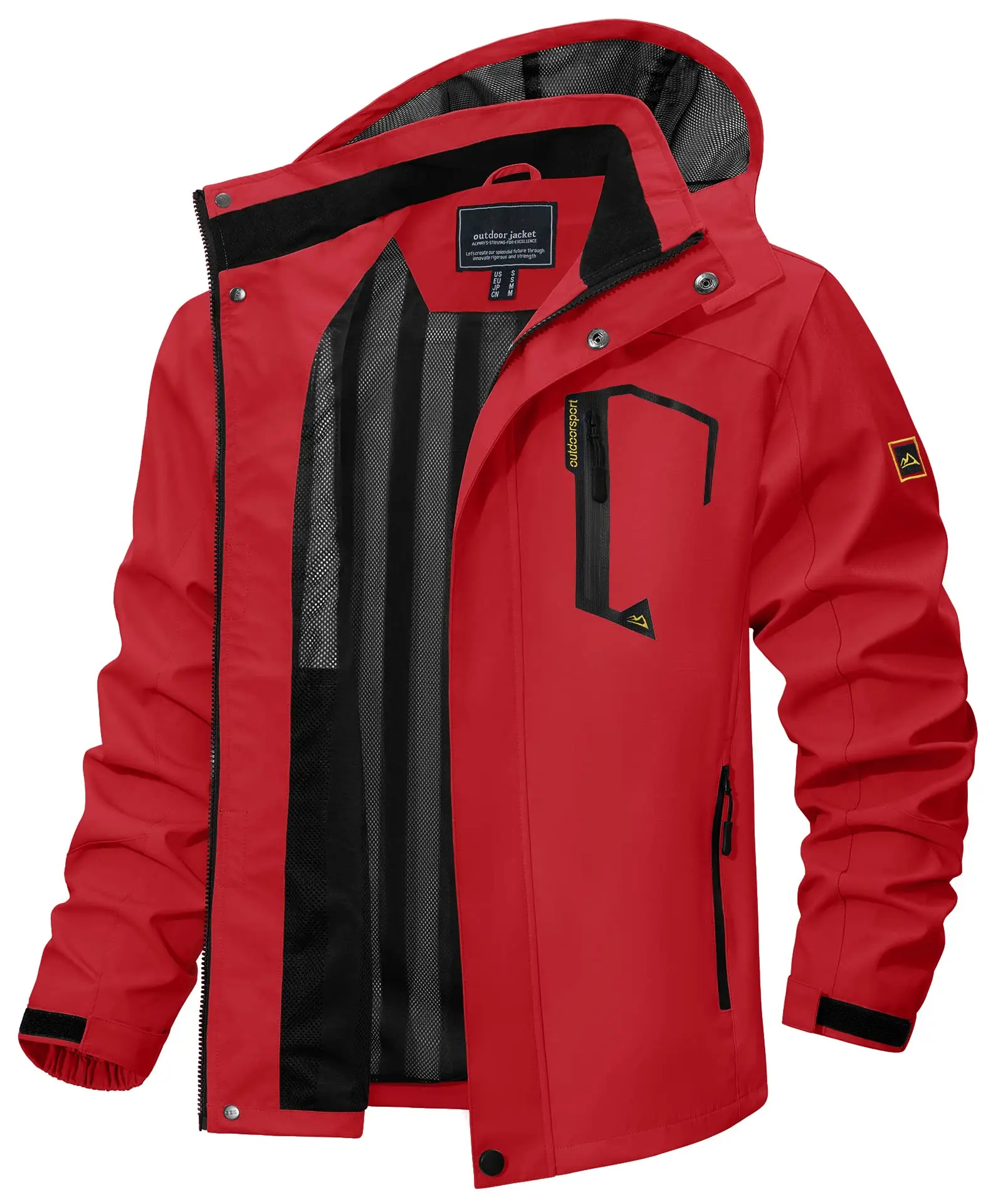 Chaqueta ligera para hombre, cortavientos de malla forrada, impermeable, para lluvia, pesca al aire libre, senderismo, primavera y otoño - Imagen 10