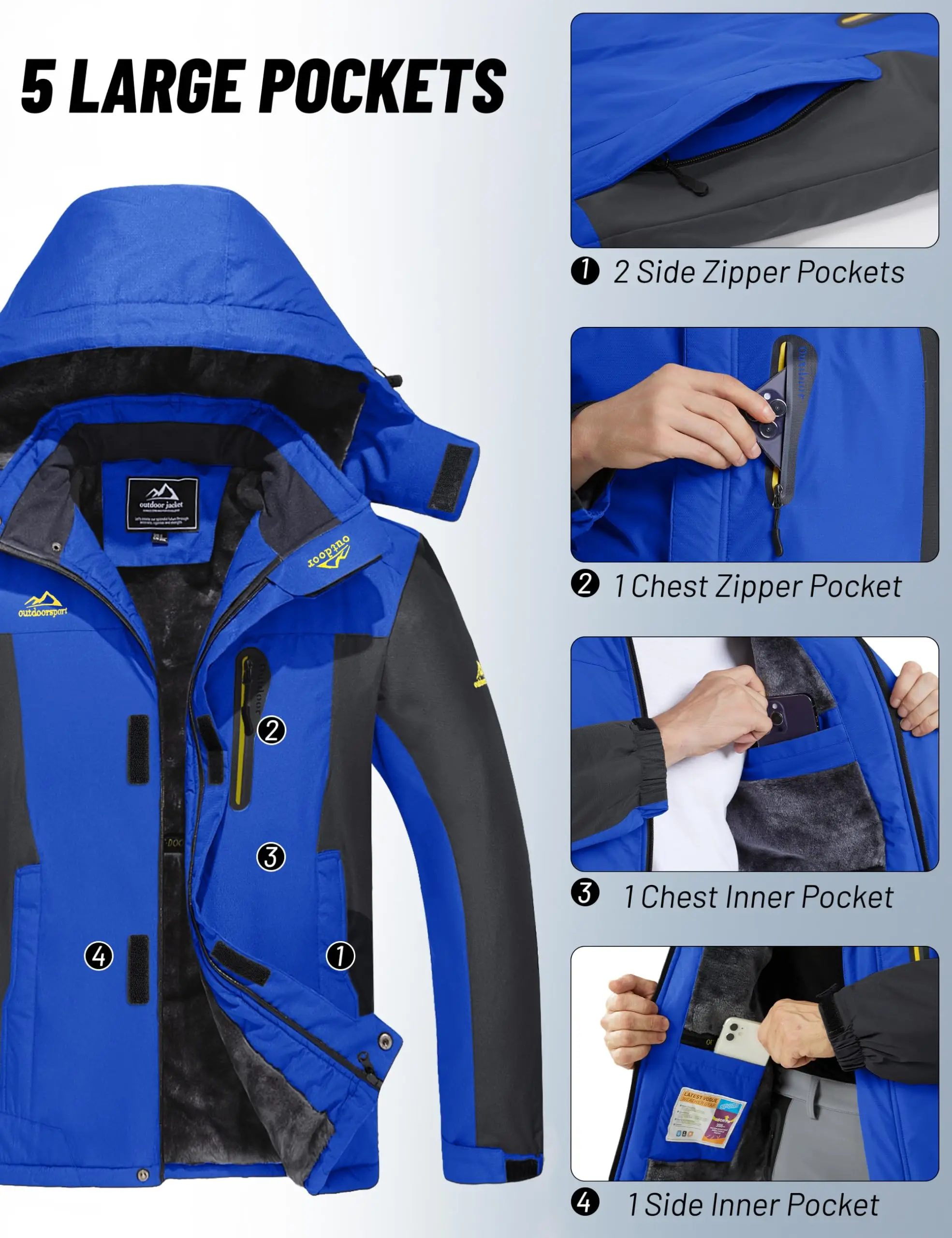 Chaqueta parka impermeable Hombre - Imagen 26