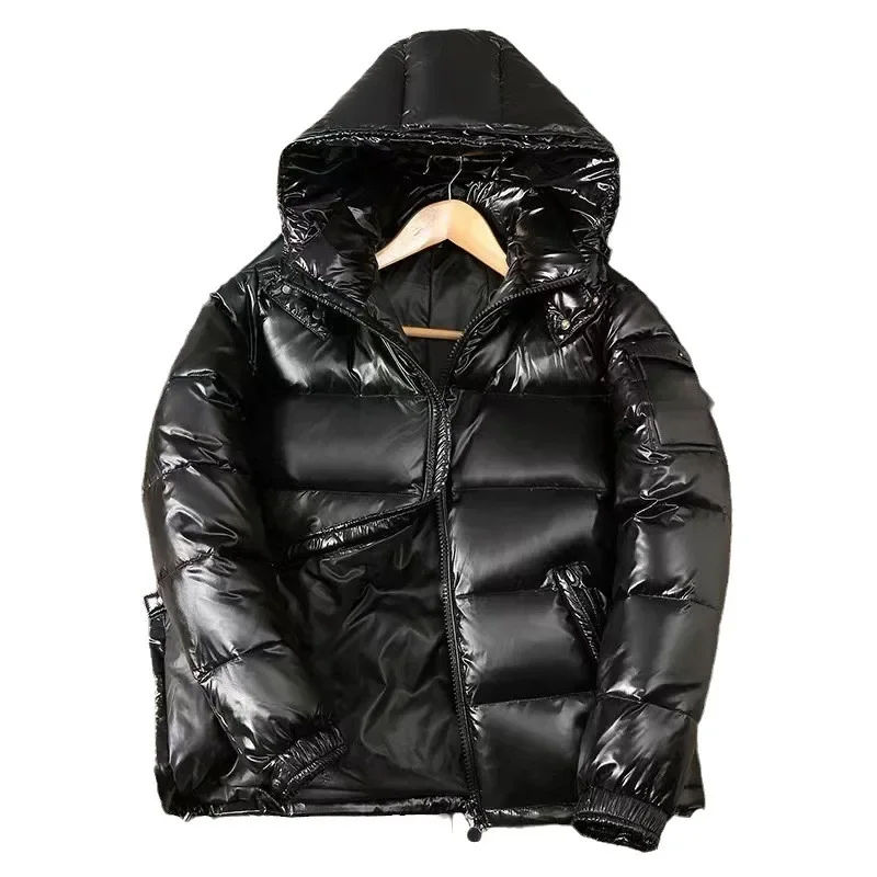 Chaqueta de plumón corta impermeable hombre, Parka ligera de plumón de pato para esquí en nieve, - Imagen 4