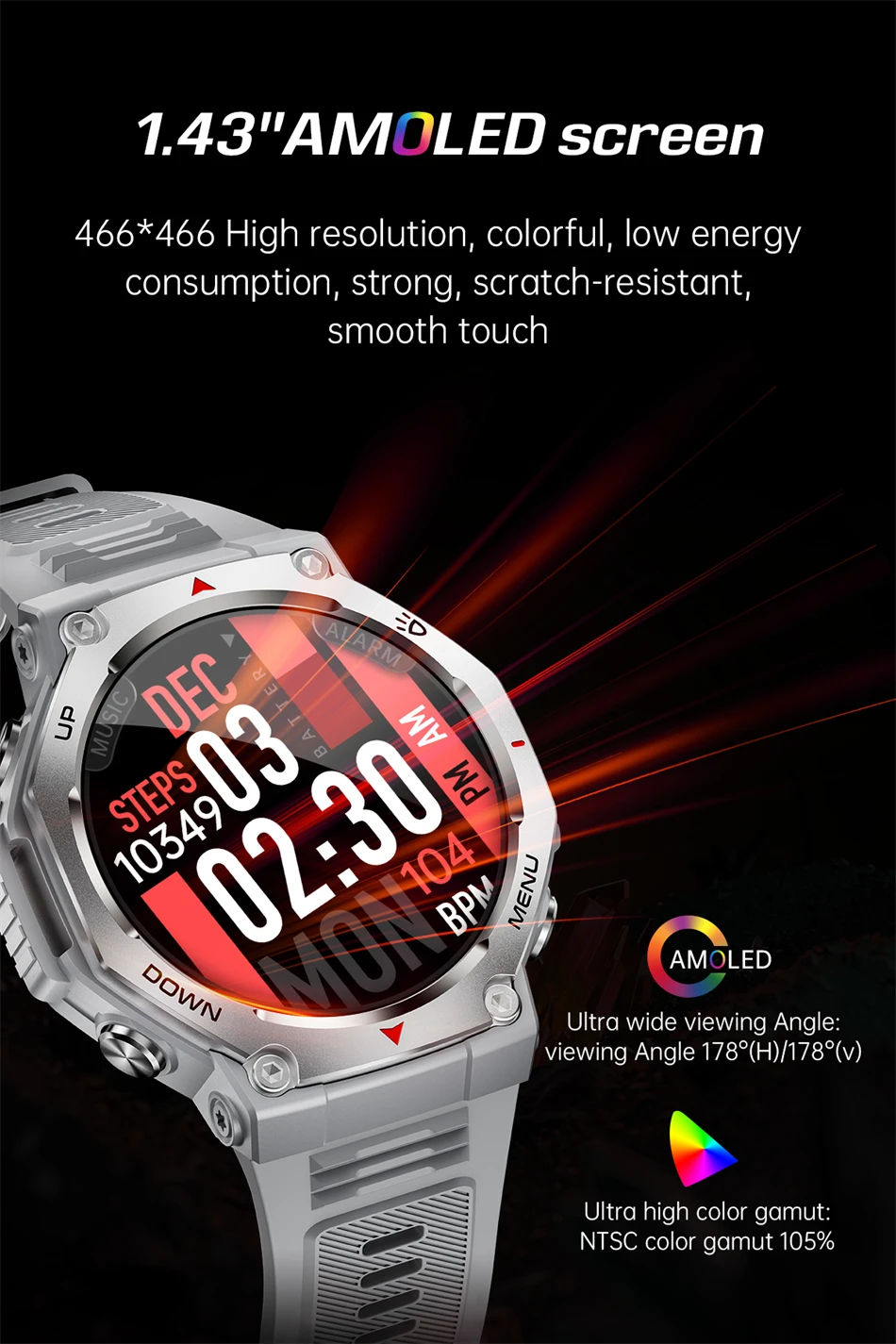 Nuevo reloj inteligente deportivo militar T-Rex 3 - Imagen 33