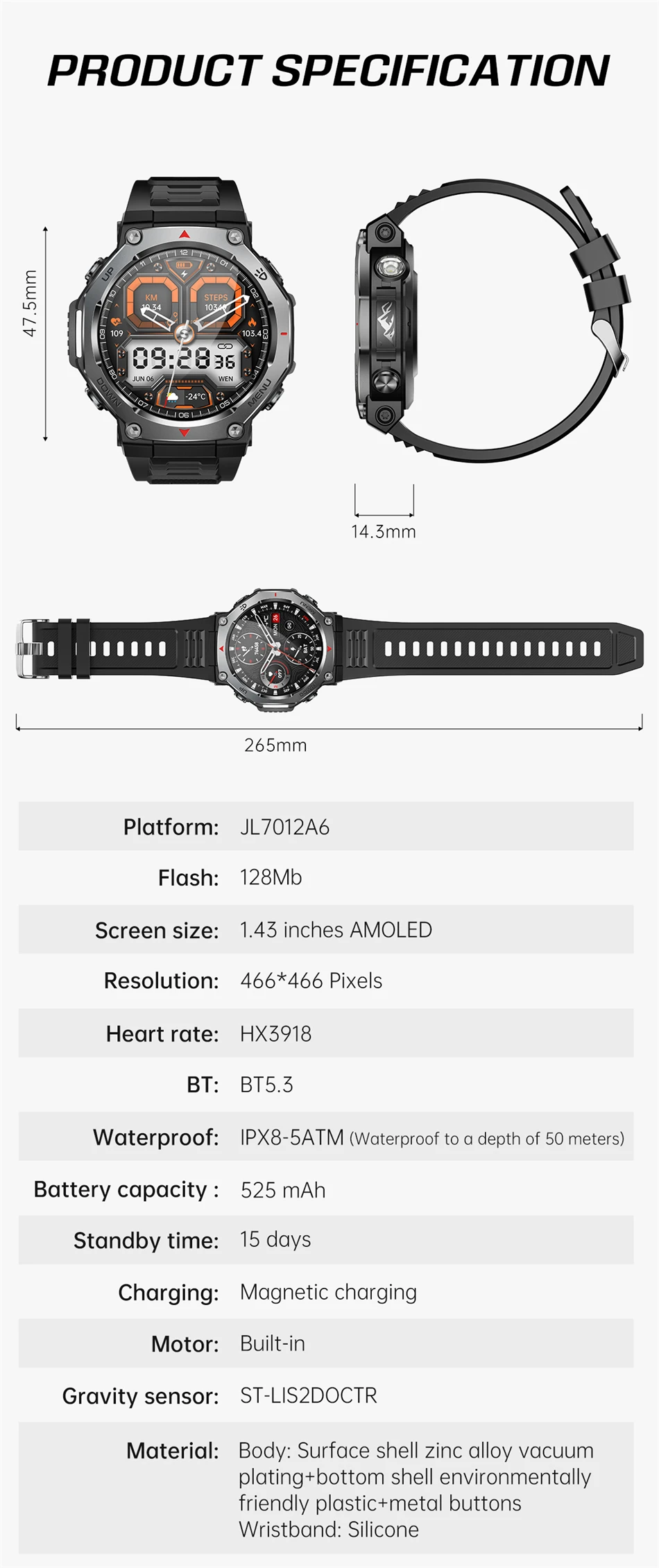 Nuevo reloj inteligente deportivo militar T-Rex 3 - Imagen 43