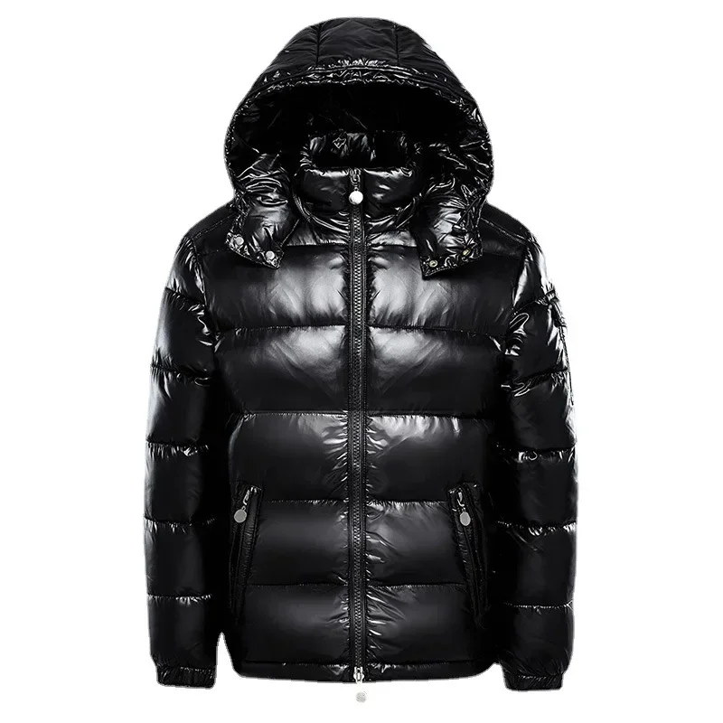 Chaqueta de plumón corta impermeable hombre, Parka ligera de plumón de pato para esquí en nieve,