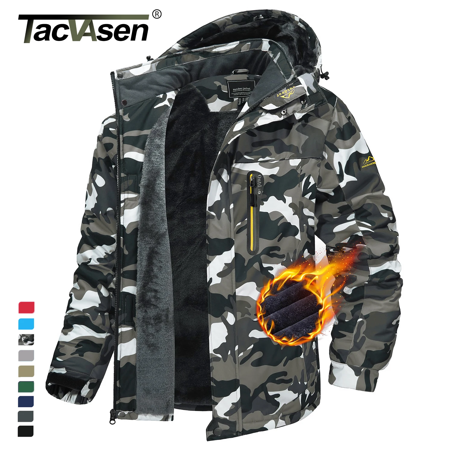 Chaqueta parka impermeable Hombre